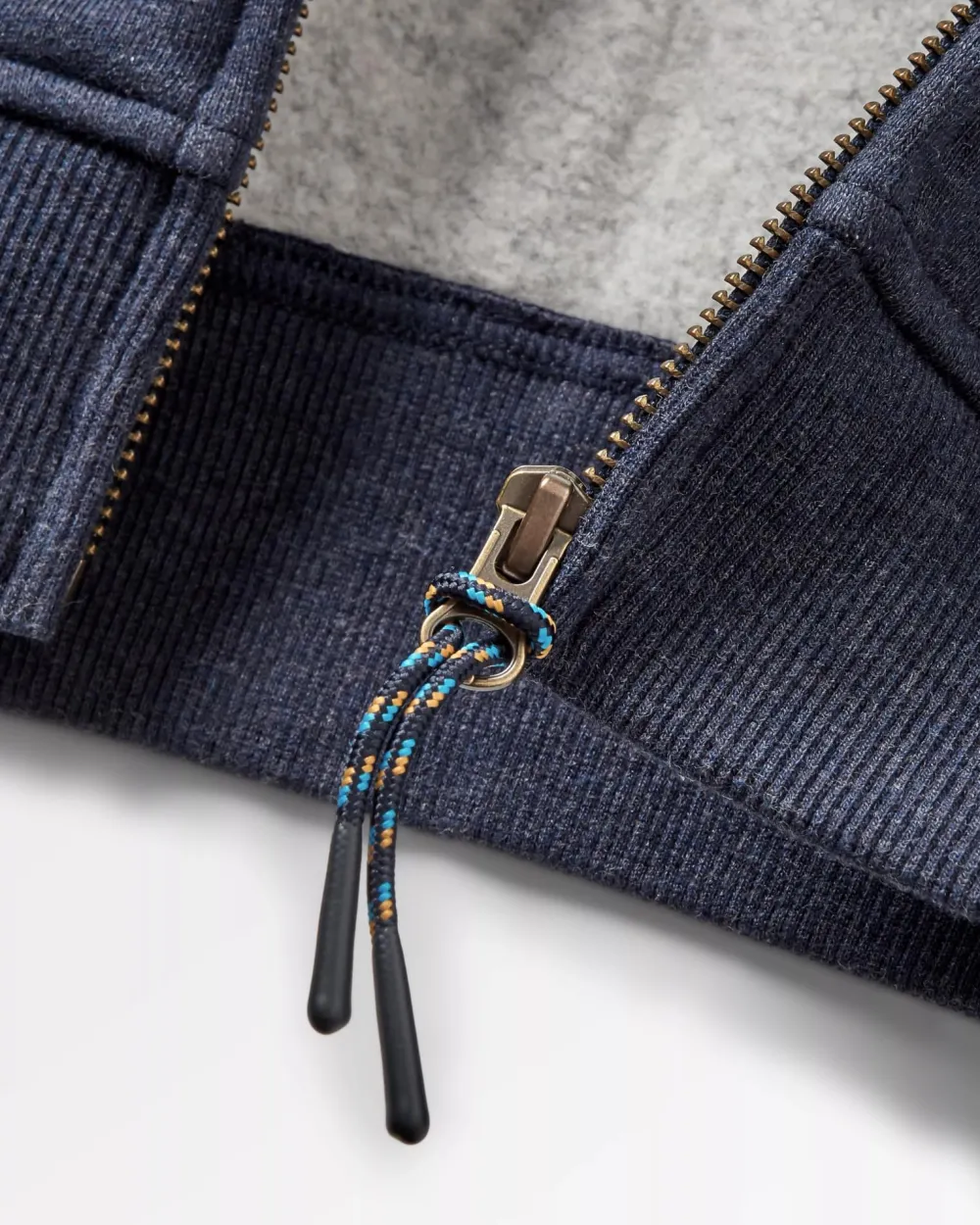 Passenger Hoodies & Sweatshirts|Men's Outlet>Heritage Full Zip Organic Cotton Hoodie Deep Navy Marl