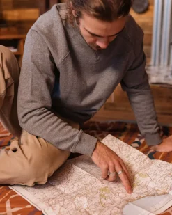 Passenger Hoodies & Sweatshirts|Men's Outlet>Heritage Recycled Cotton Sweatshirt Mid Grey Marl