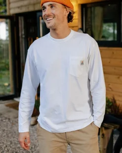 Passenger T-Shirts & Tank Tops|Winter Road Trip Essentials>Heritage Recycled Cotton LS T-Shirt White