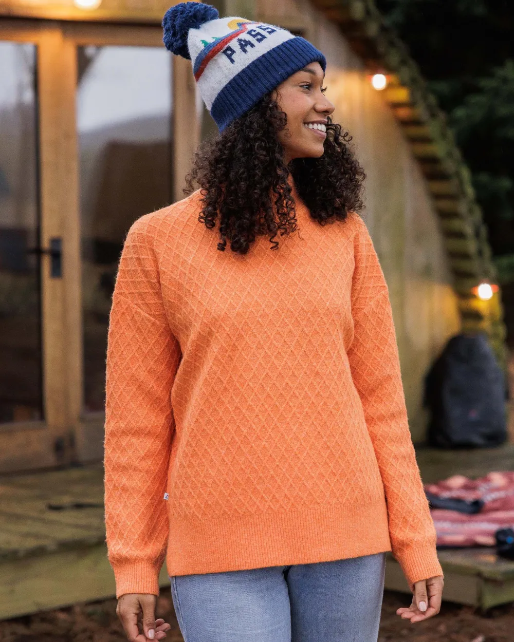 Passenger Knitwear>Hinterland Recycled Knitted Jumper Apricot