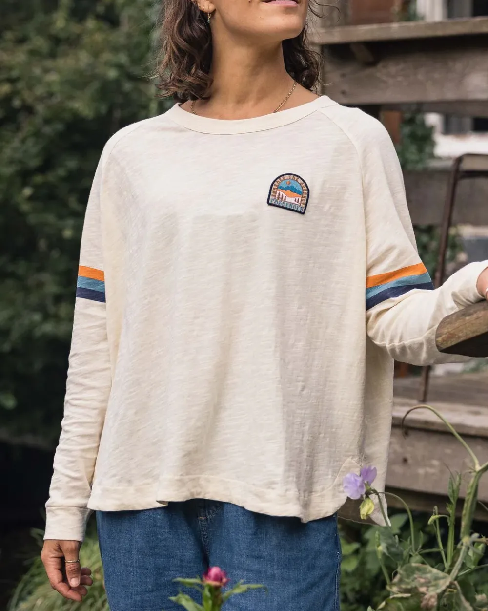 Passenger Tops & T-Shirts>Hope Recycled Cotton Oversized Ls T-Shirt Birch