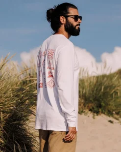 Passenger T-Shirts & Tank Tops|Men's Outlet>Icon Recycled Cotton LS T-Shirt White