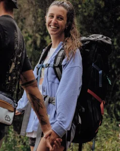 Passenger Shirts|Fleece>Iguazu Grid Polar Fleece Shirt Baja