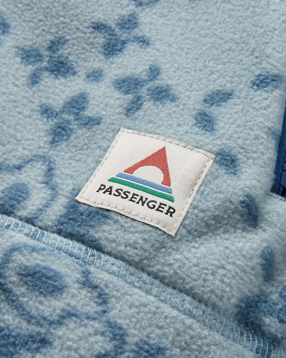Passenger Fleece|Fleece>Juana Recycled Polar Hooded Fleece Large Tile Washed Blue