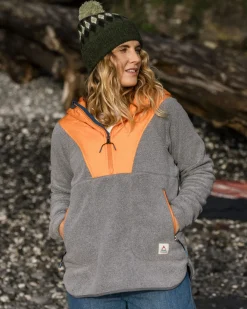 Passenger Fleece|Fleece>Juana Recycled Polar Hooded Fleece Grey Marl