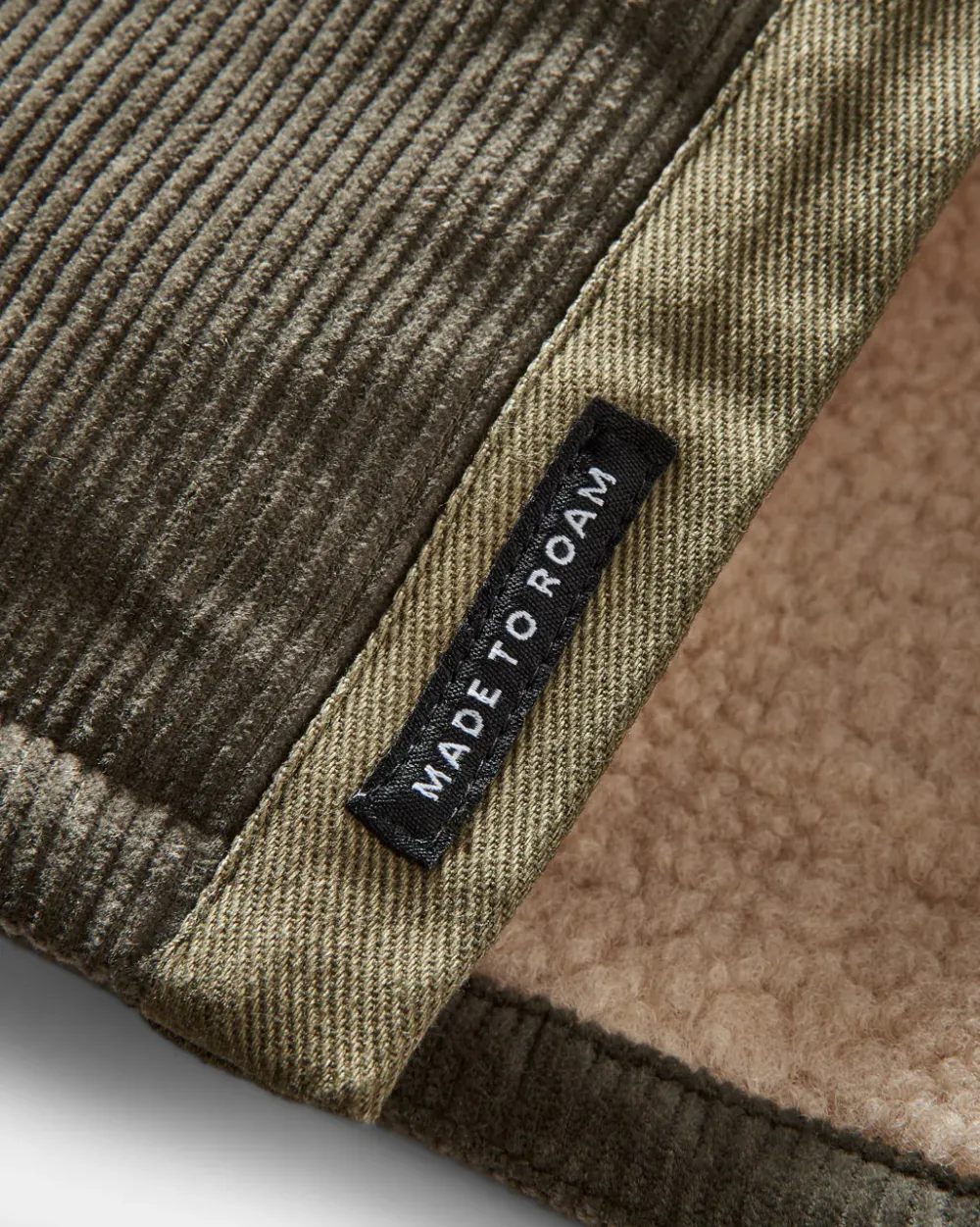 Passenger Shirts|Best Sellers>Kodiak Sherpa Lined Cord Overshirt Dusty Olive