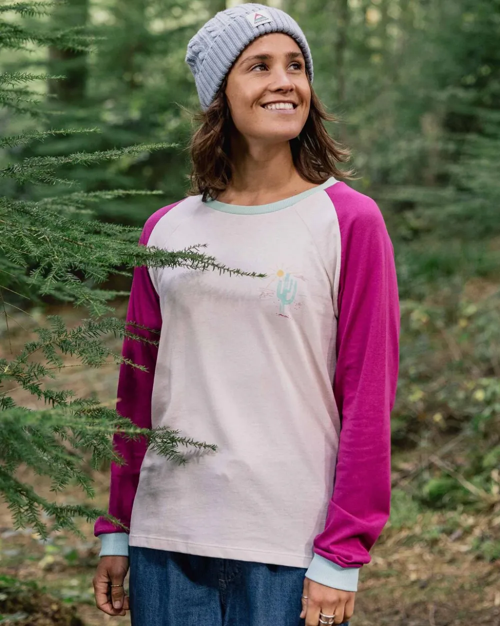 Passenger Tops & T-Shirts|Women's Outlet>Laelia Recycled Cotton Ls T-Shirt Birch