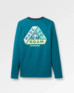 Passenger T-Shirts & Tank Tops|Activewear>Lakeside Recycled Active T-Shirt Tidal Blue