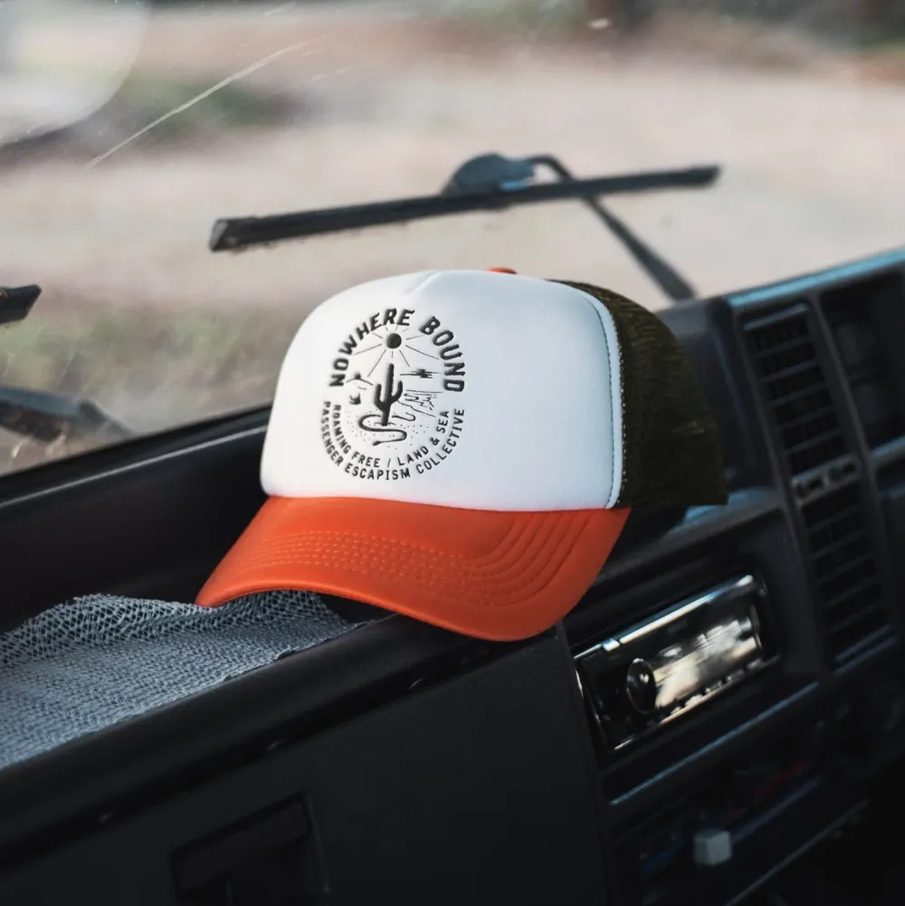 Passenger Accessories|Caps & Hats>Land Sea Snapback Trucker Cap Sunrise Orange