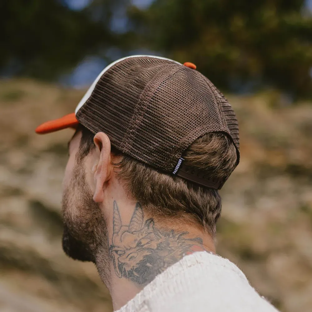 Passenger Accessories|Caps & Hats>Land Sea Snapback Trucker Cap Sunrise Orange