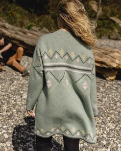 Passenger Knitwear|Women's Outlet>Leif Recycled Yarn Cardigan Pistachio