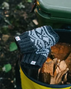 Passenger Gloves|Gloves>Lily Recycled Fleece Lined Fingerless Mittens Black