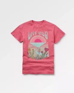 Passenger Tops & T-Shirts>Live Wild Recycled Cotton T-Shirt Soft Rose
