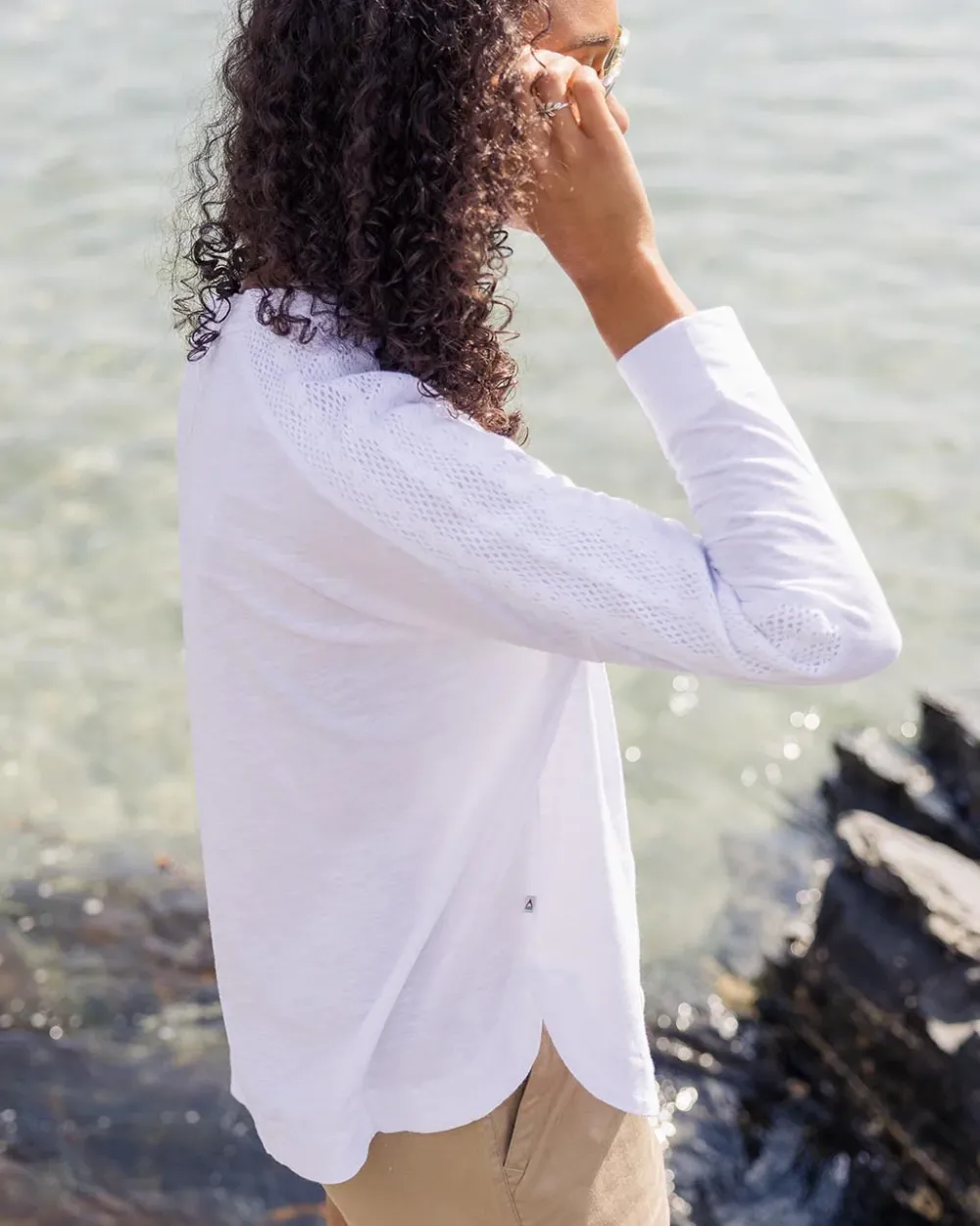 Passenger Tops & T-Shirts>Luna Oversized Recycled Cotton LS T-Shirt White