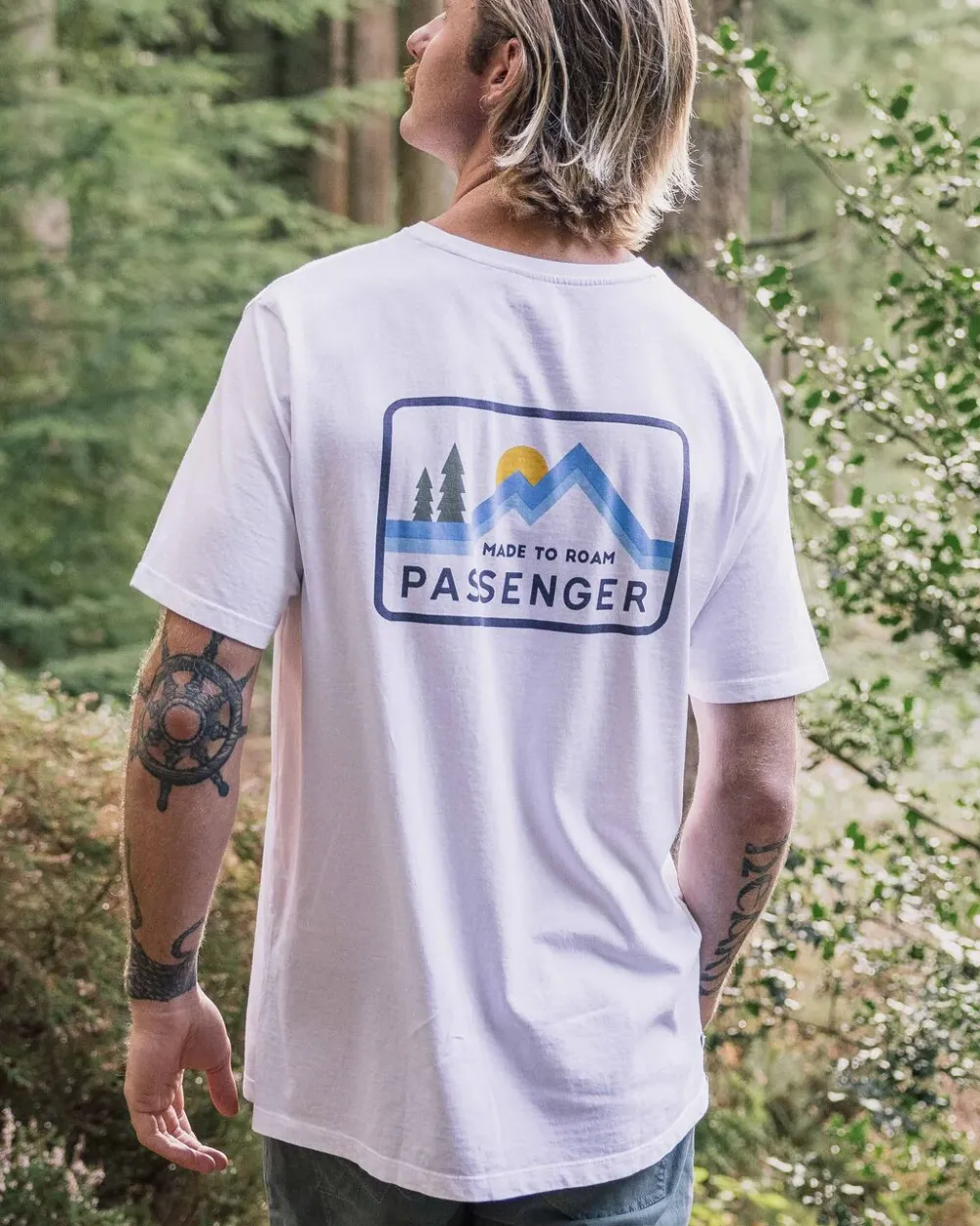 Passenger T-Shirts & Tank Tops>Made to Roam Recycled Cotton T-Shirt White