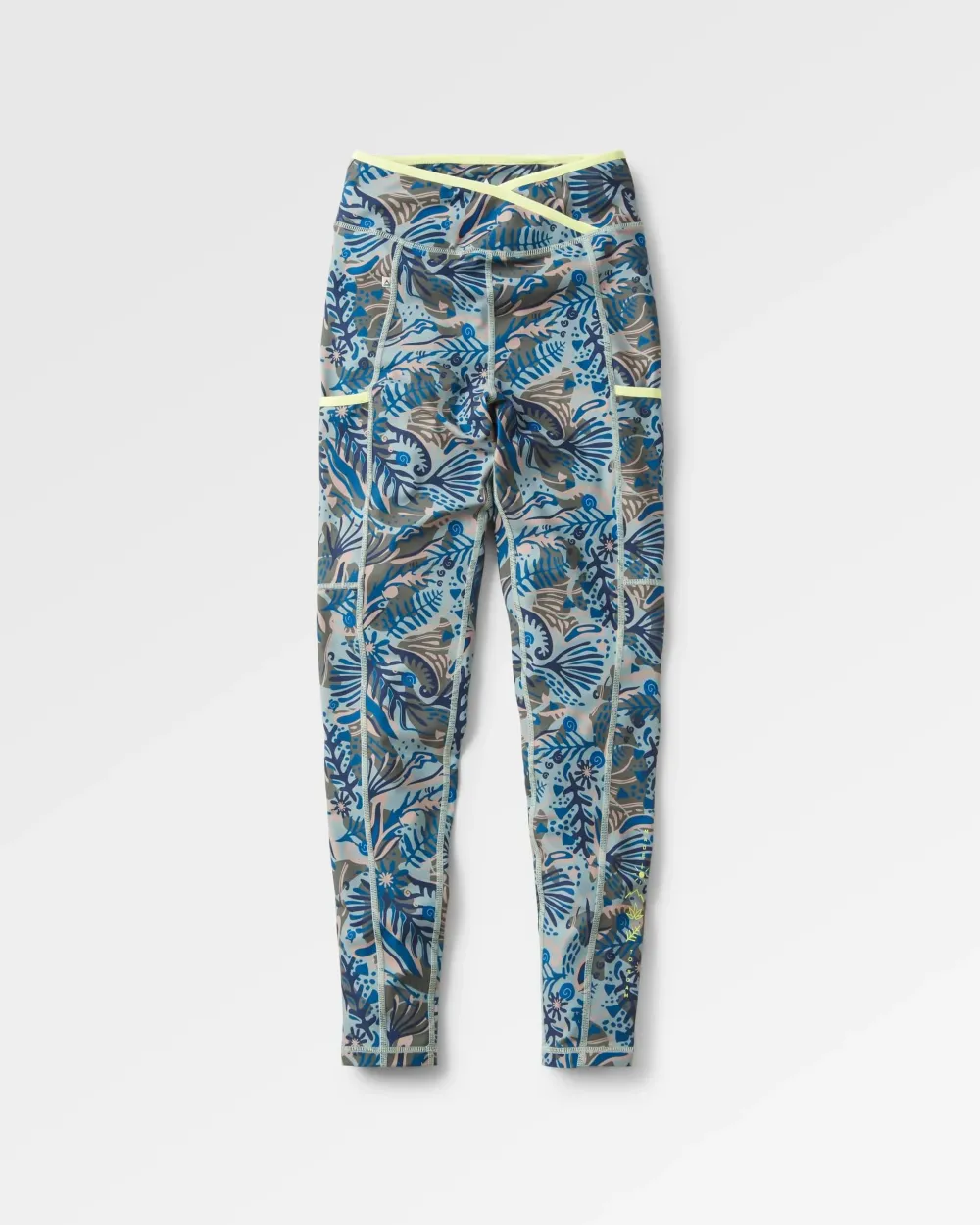 Passenger Leggings|Dungarees & Pants>Mantra Recycled Leggings Abstract Seaweed Pistachio
