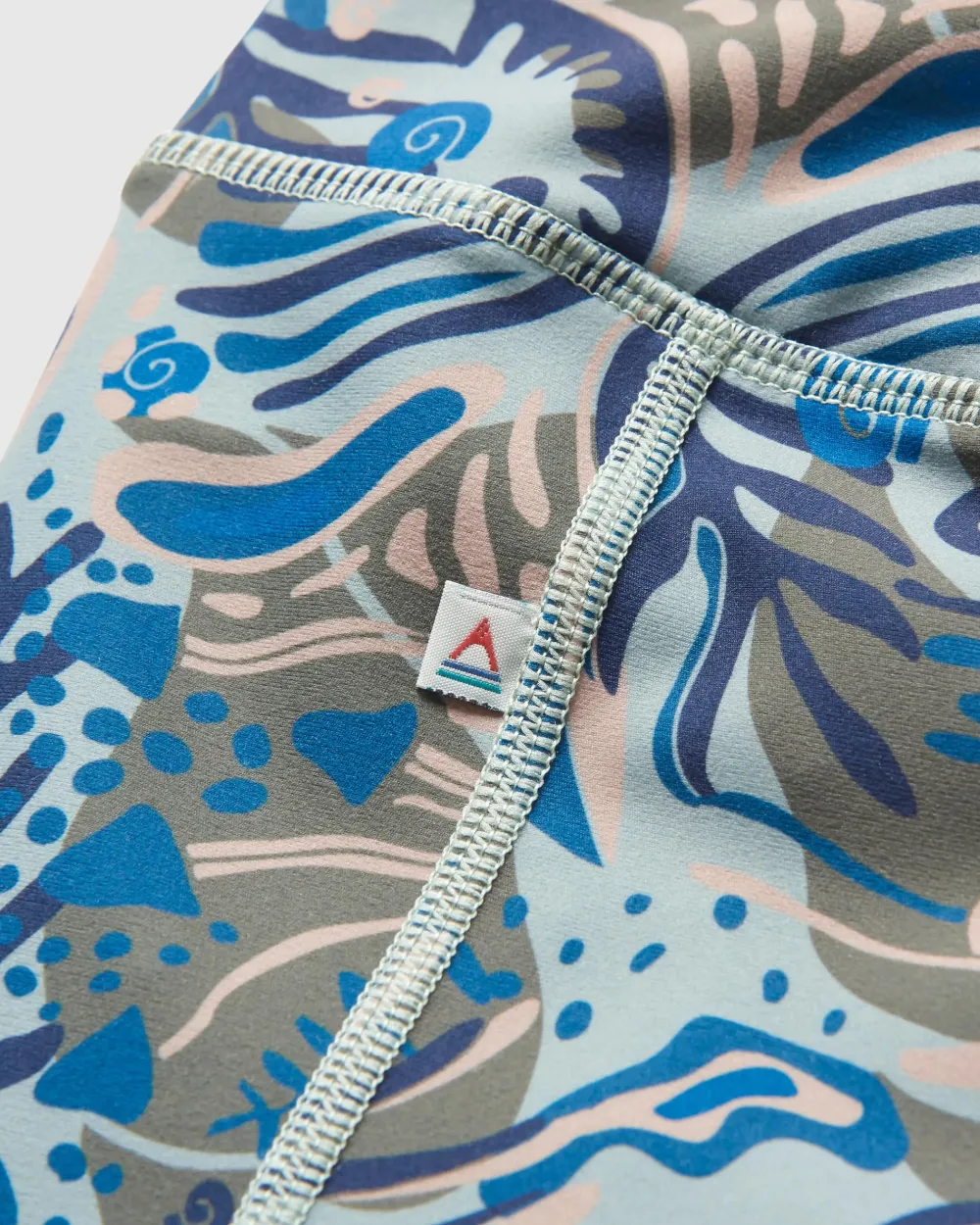 Passenger Leggings|Dungarees & Pants>Mantra Recycled Leggings Abstract Seaweed Pistachio