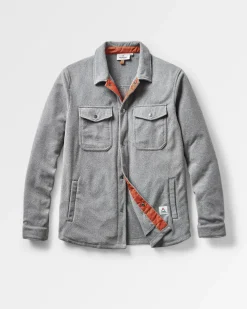 Passenger Shirts|Fleece>Maple Recycled Polar Fleece Shirt Grey Marl