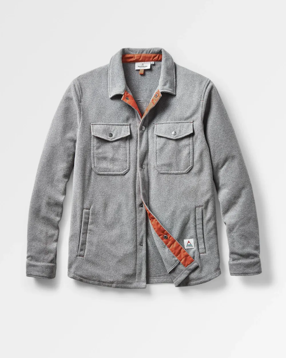 Passenger Shirts|Fleece>Maple Recycled Polar Fleece Shirt Grey Marl
