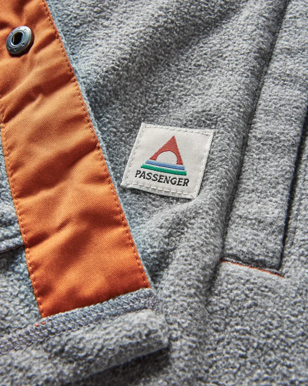 Passenger Shirts|Fleece>Maple Recycled Polar Fleece Shirt Grey Marl