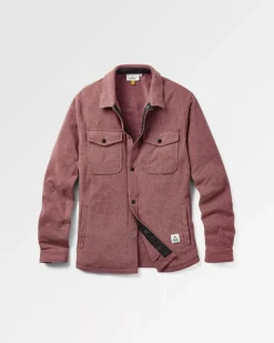 Passenger Shirts|Fleece>Maple Recycled Polar Fleece Shirt Wine Marl