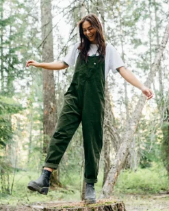 Passenger Dungarees & Pants|Winter Road Trip Essentials>Meadows Organic Cotton Cord Dungarees Fir Tree