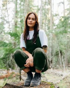 Passenger Dungarees & Pants|Winter Road Trip Essentials>Meadows Organic Cotton Cord Dungarees Fir Tree