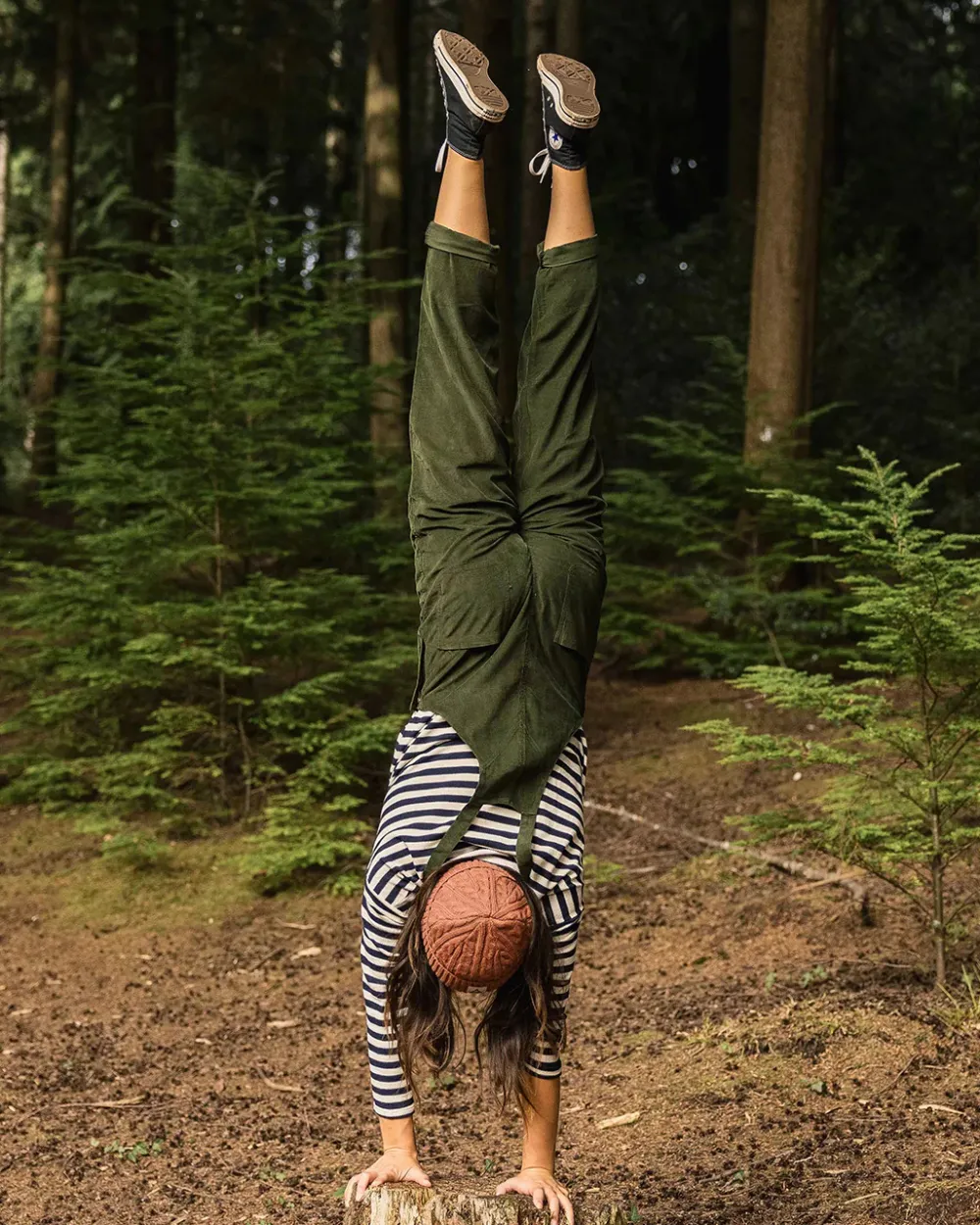 Passenger Dungarees & Pants|Winter Road Trip Essentials>Meadows Organic Cotton Cord Dungarees Fir Tree