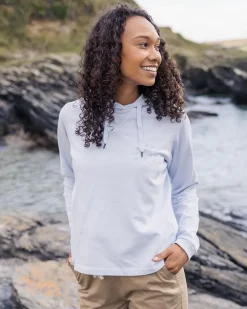 Passenger Hoodies & Sweatshirts|Women's Outlet>Mindful Recycled Cotton Hoodie Pale Blue
