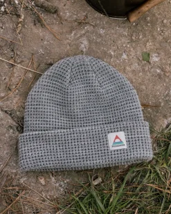 Floris van Bommel Beanies|Beanies>Moss Double Layer Recycled Waffle Beanie Grey Marl