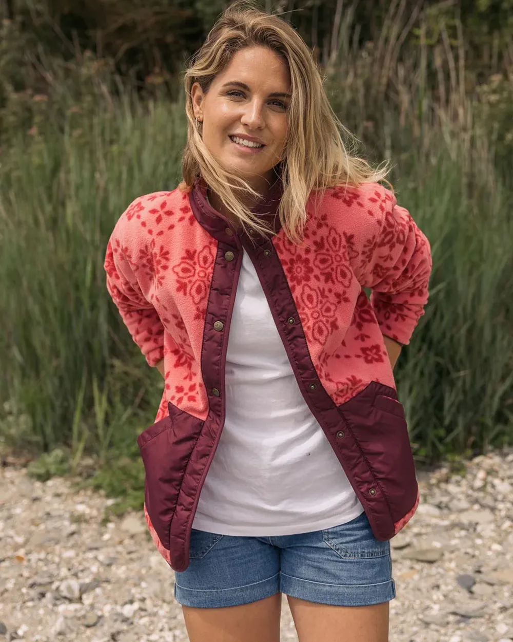 Passenger Fleece|Fleece>Navegado Recycled Polar Fleece Large Tile Rose