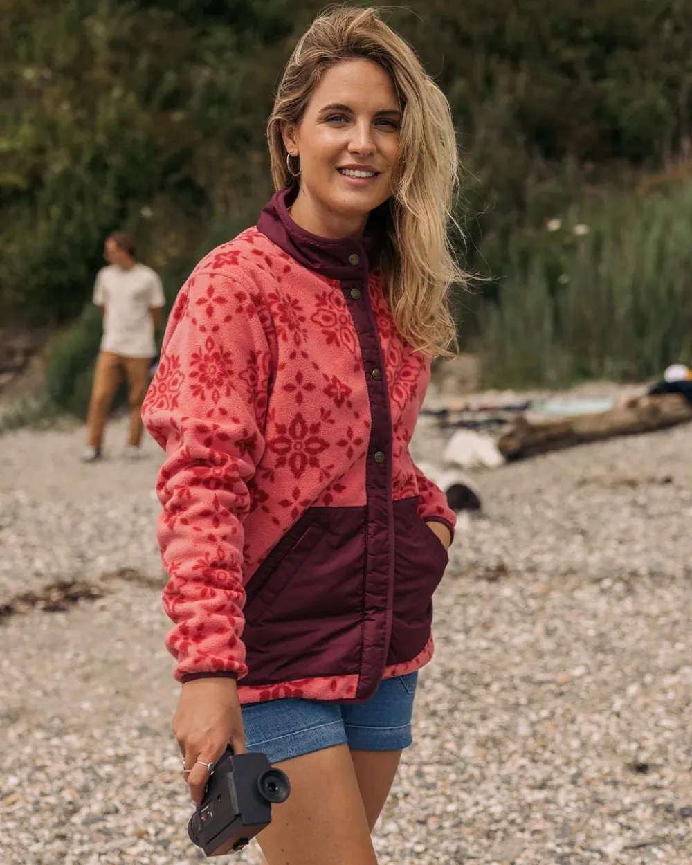 Passenger Fleece|Fleece>Navegado Recycled Polar Fleece Large Tile Rose