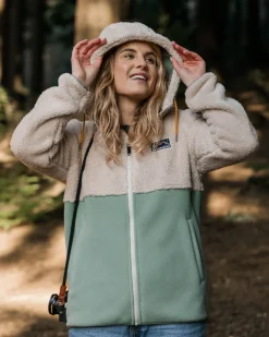 Passenger Fleece|Fleece>Nestling Recycled Sherpa Hooded Fleece Vintage White