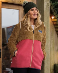 Passenger Fleece|Fleece>Nestling Recycled Sherpa Hooded Fleece Biscuit