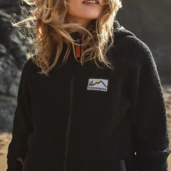 Passenger Fleece|Fleece>North Coast Full Zip Recycled Sherpa Fleece Black