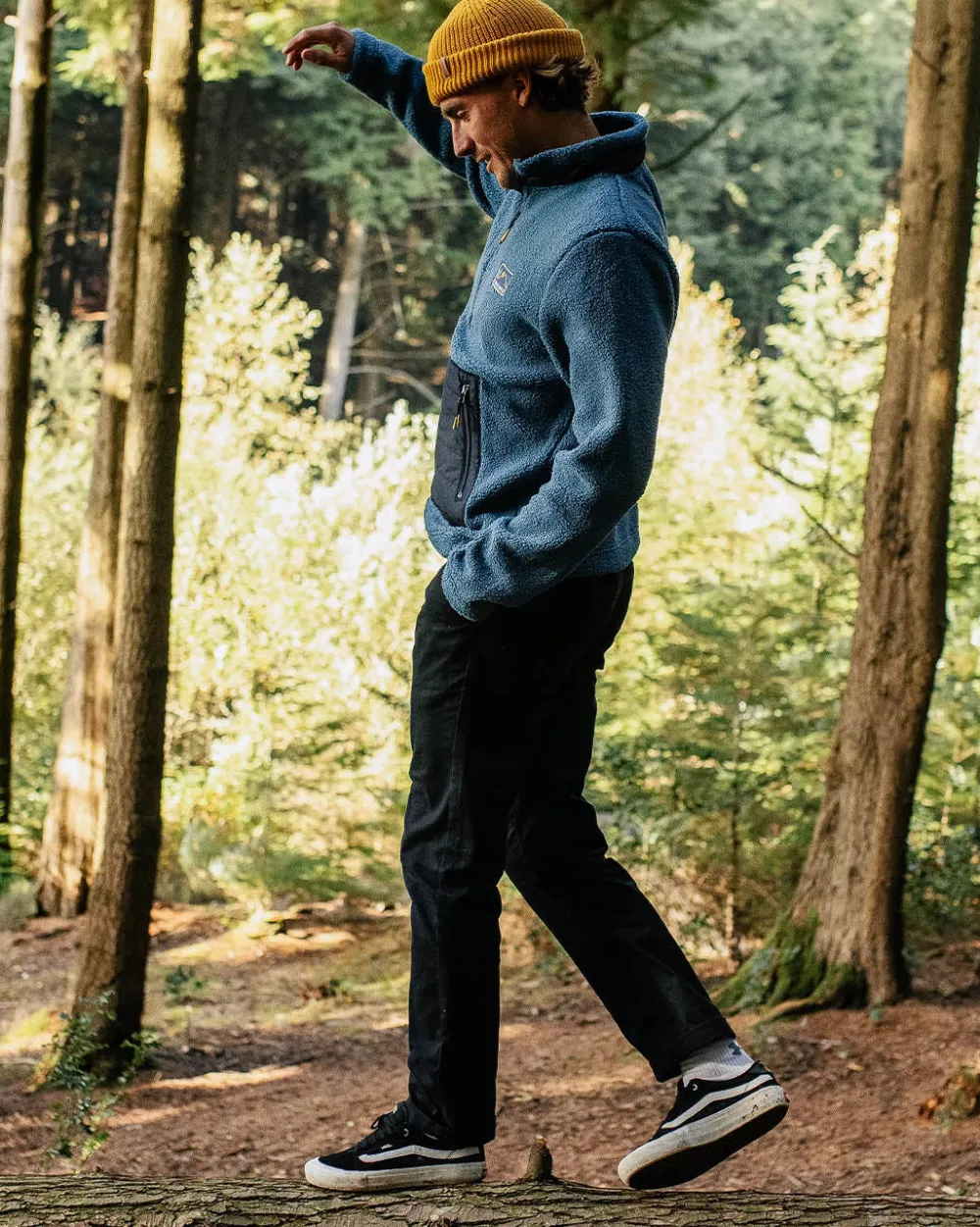 Passenger Fleece|Fleece>Oceanside Recycled Polar-Lined Sherpa Fleece Blue Steel