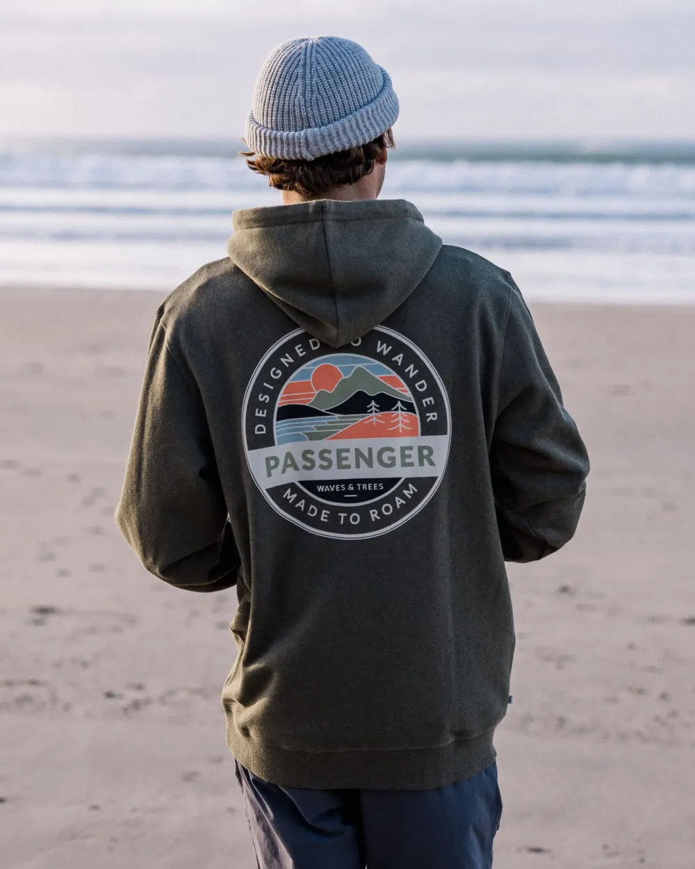 Passenger Hoodies & Sweatshirts|Men's Outlet>Odyssey Organic Cotton Hoodie Khaki Marl