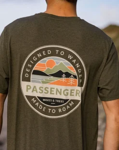 Passenger T-Shirts & Tank Tops|Men's Outlet>Odyssey Organic Cotton T-Shirt Khaki Marl
