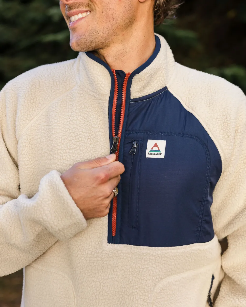 Passenger Winter Road Trip Essentials|Best Sellers>Offgrid 2.0 Recycled Sherpa Fleece Oatmeal/Navy