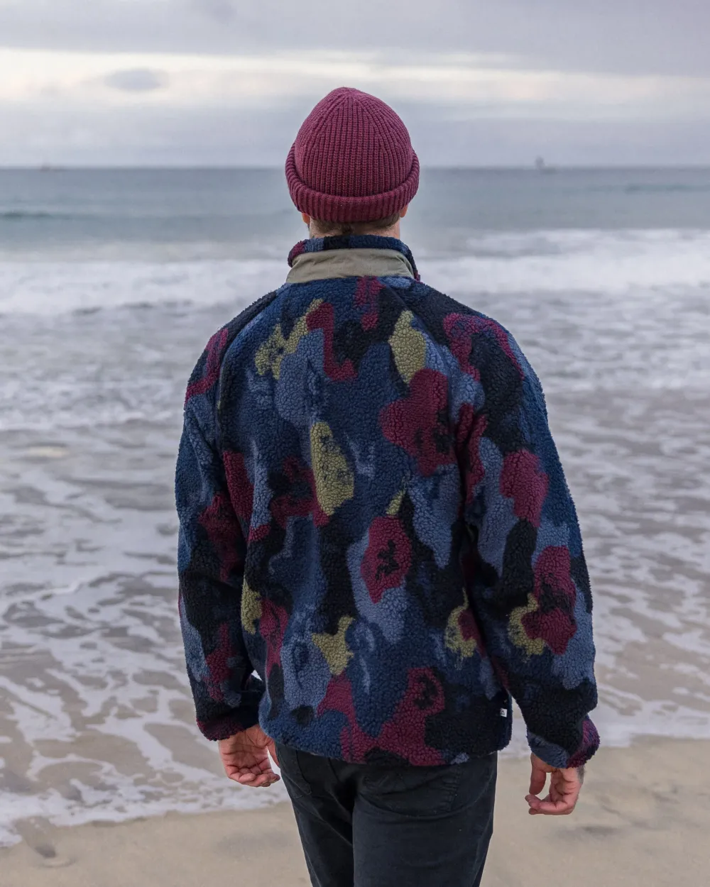 Passenger Fleece|Fleece>Offroad Recycled Sherpa 1/2 Zip Fleece Sycamore Pattern