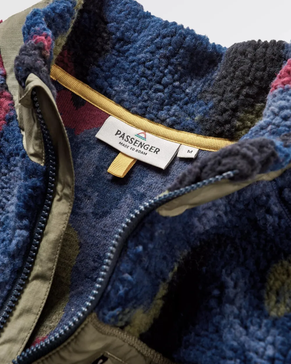 Passenger Fleece|Fleece>Offroad Recycled Sherpa 1/2 Zip Fleece Sycamore Pattern