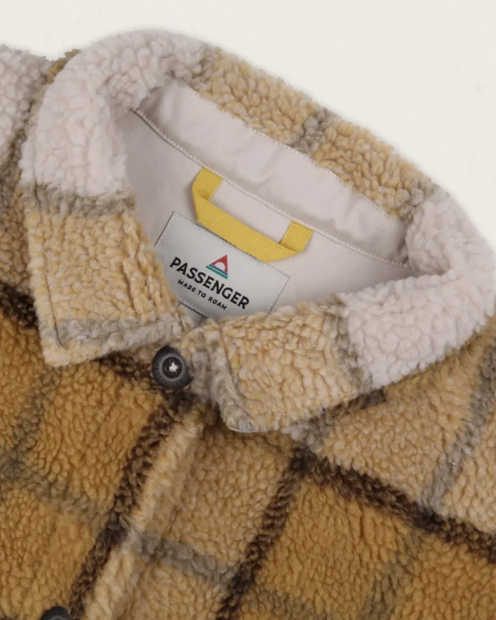 Passenger Shirts|Fleece>Olympus Yarn Dye Recycled Sherpa Fleece Shirt Honey Check