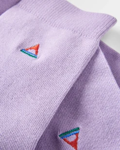 Passenger Socks|Socks>Organic Crew Socks Dusty Lilac