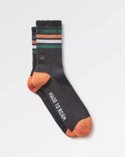 Floris van Bommel Socks|Socks>Organic Midweight Crew Socks Charcoal