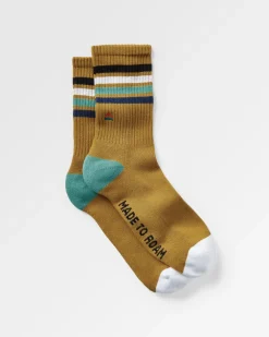 Floris van Bommel Socks|Socks>Organic Midweight Crew Socks Mustard Yellow
