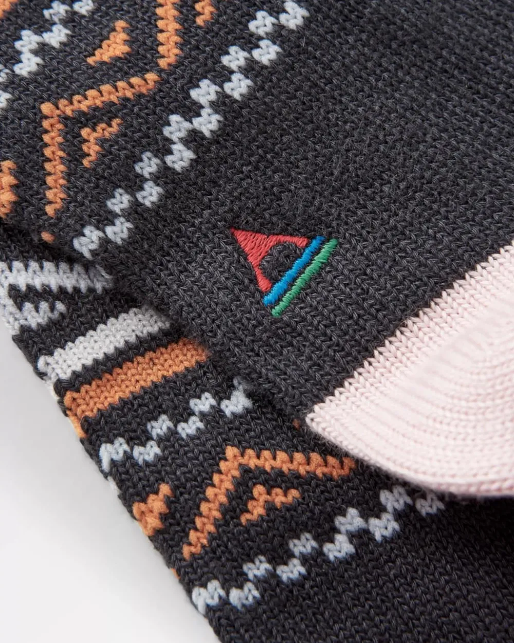 Passenger Socks|Socks>Organic Midweight Patterned Socks Charcoal