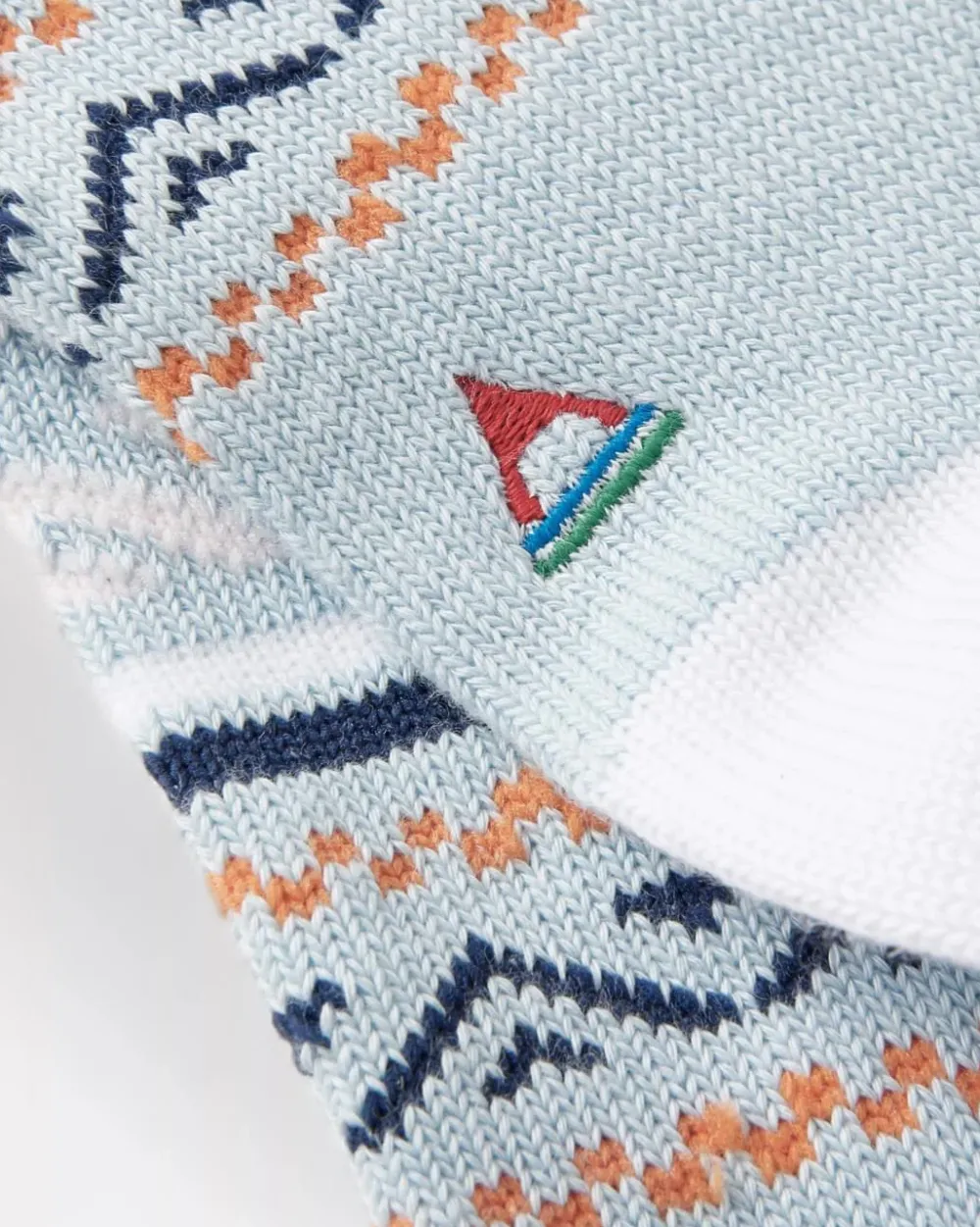 Passenger Socks|Socks>Organic Midweight Patterned Socks Blue Fog