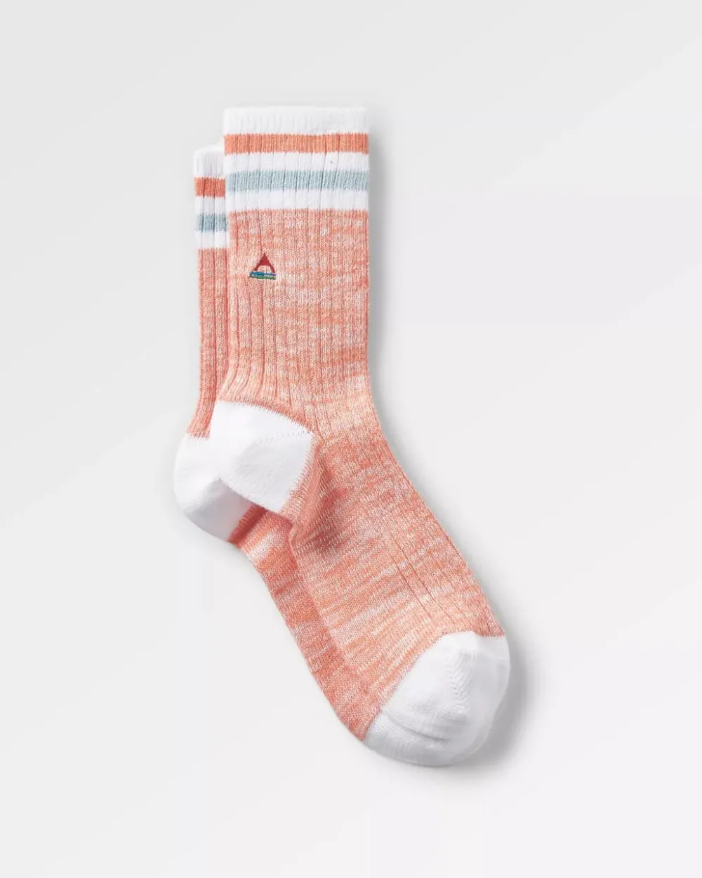 Passenger Socks|Socks>Organic Mid-weight Rib Socks Apricot