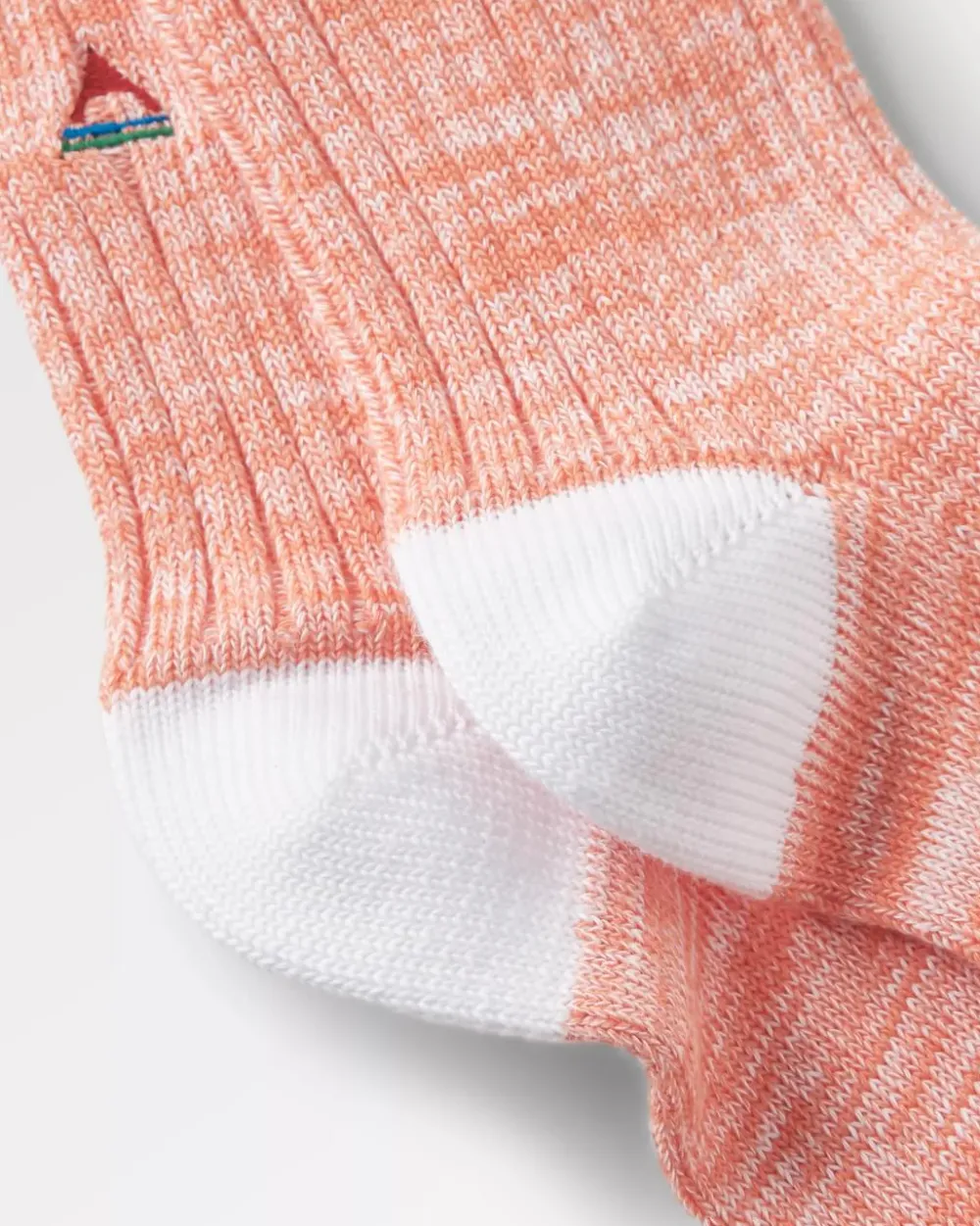 Passenger Socks|Socks>Organic Mid-weight Rib Socks Apricot