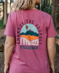 Passenger Tops & T-Shirts>Outlook Recycled Cotton Oversized T-Shirt Mauve Haze